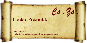 Cseke Zsanett névjegykártya