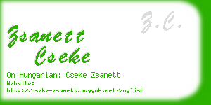 zsanett cseke business card